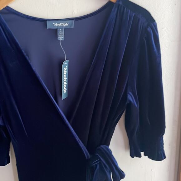 ModCloth Wrapped in Elegance Velvet Mini Dress - Picture 4 of 14